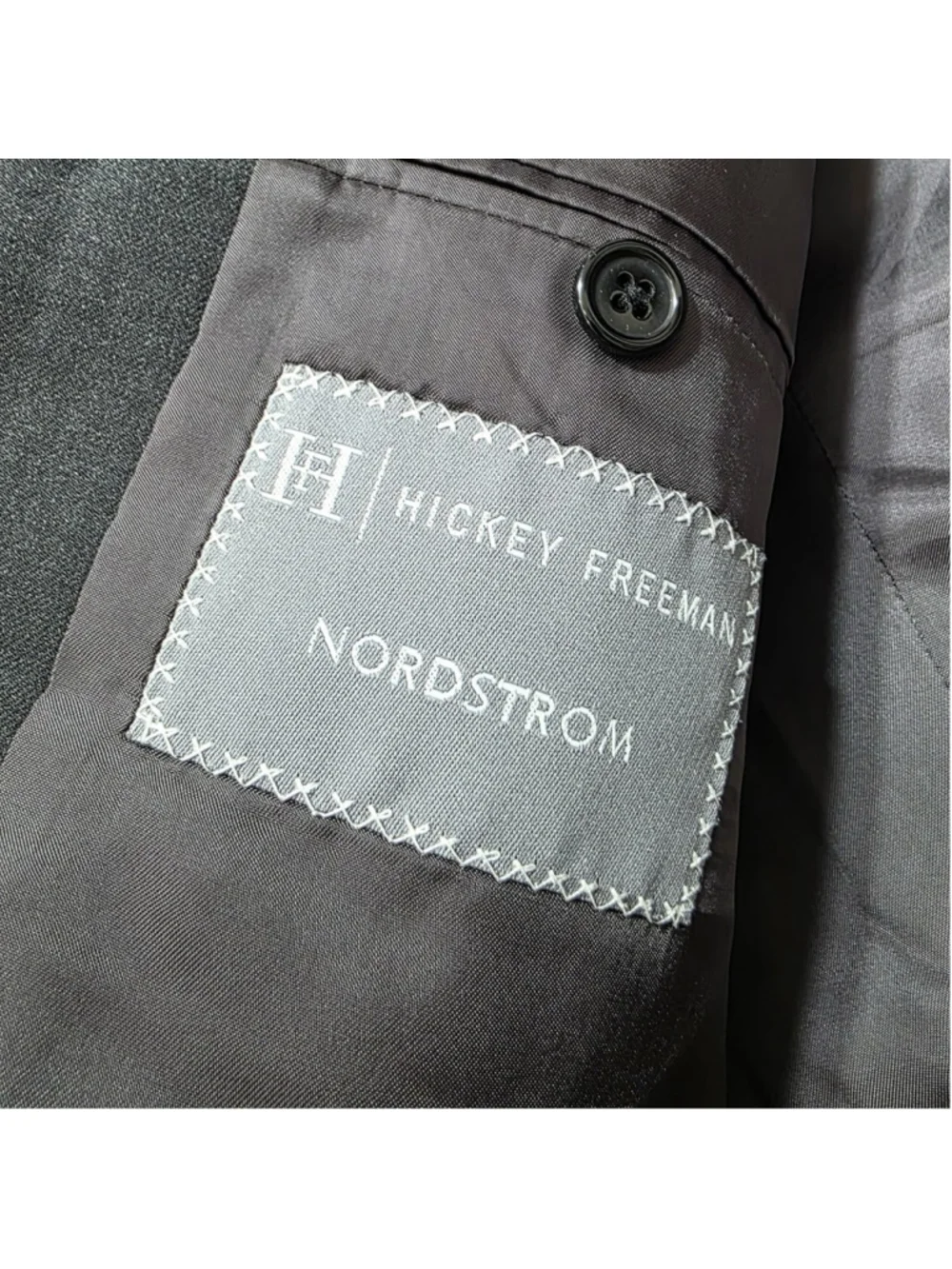 Hickey Freeman Blazer Mens 42L Gray Wool Suit Jacket Loro Piana Nordstrom USA
